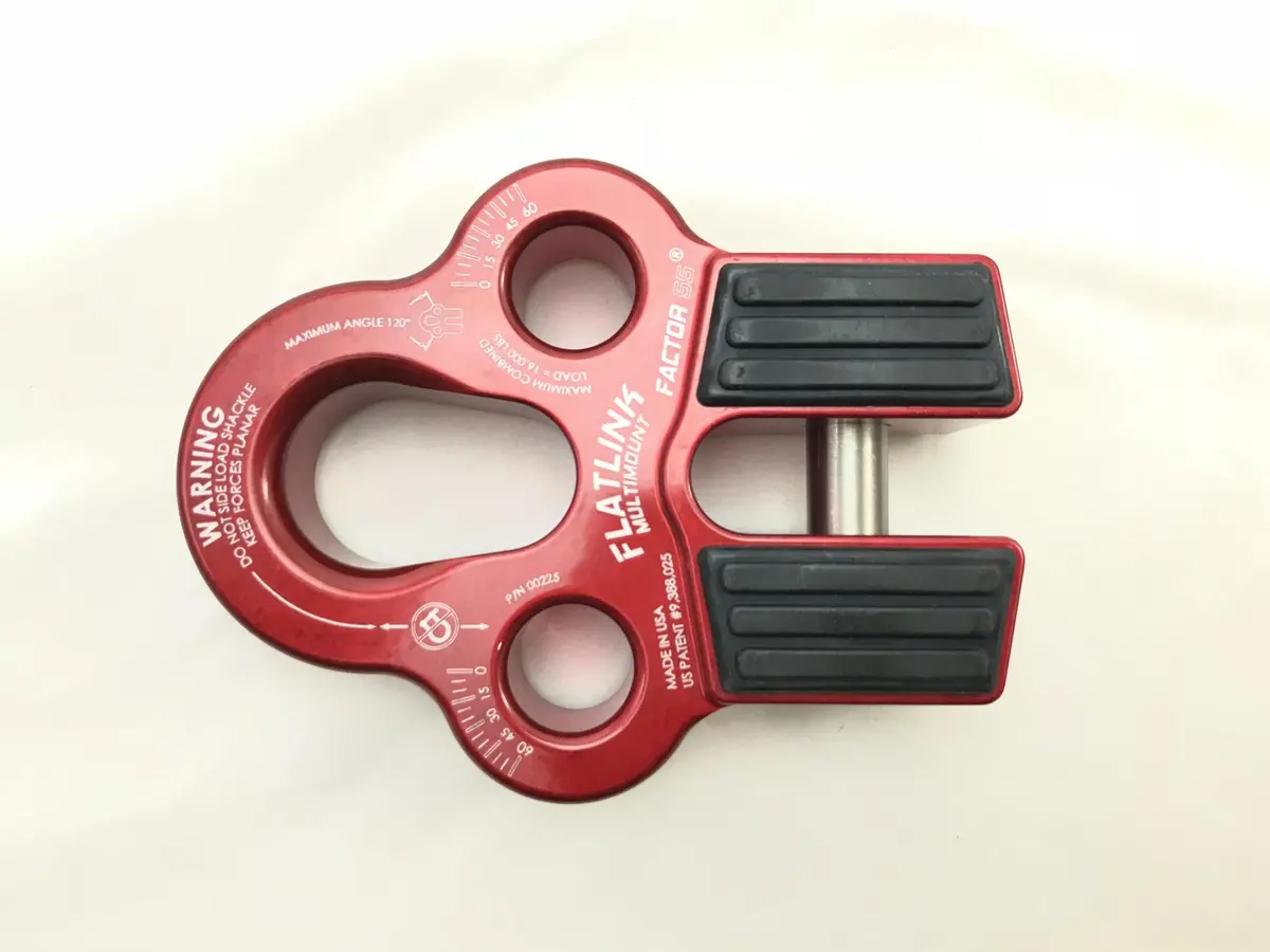 Winch Line Shackle Mount Foldable Flatlink Multimount Red Factor 55 1