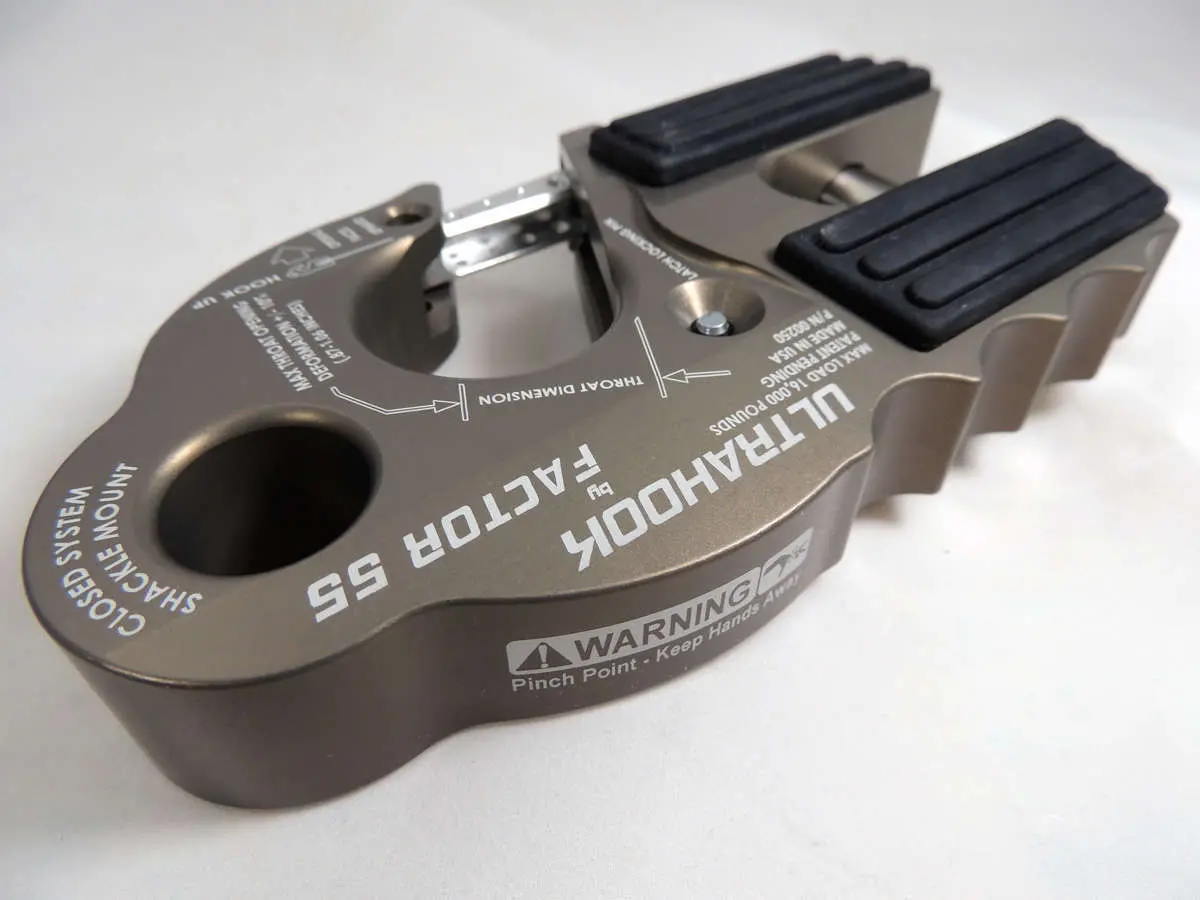 Ultrahook Winch Hook W/Shackle Mount Gray Factor 55 1