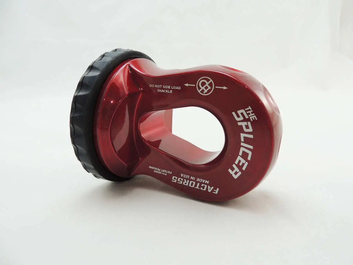 Splicer 3/8-1/2 Inch Synthetic Rope Splice On Shackle Mount Red Factor 55 1