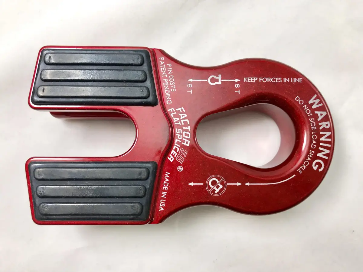 Winch Line Shackle Mount Splice On Foldable Red Factor 55 1
