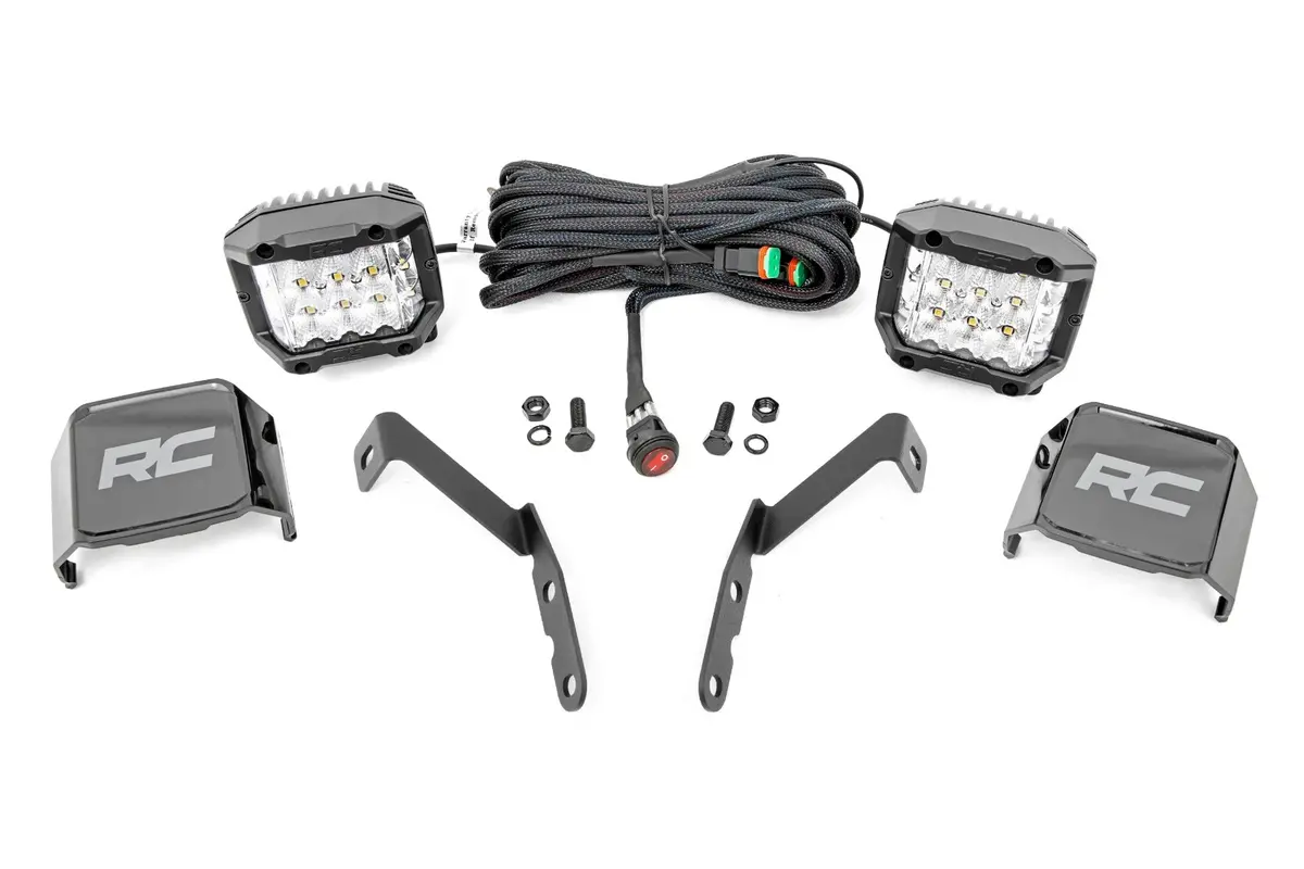 Led Light Ditch Mount 3Inch Osram Wide Chevy 1500 And Chevy Gmc 2500Hd 3500Hd 07 14 1