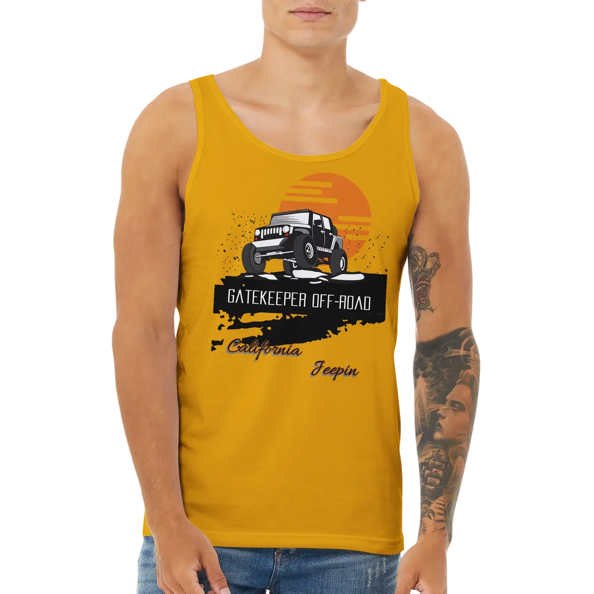 Gatekeeper Cali Jeepin Premium Unisex Tank Top 12