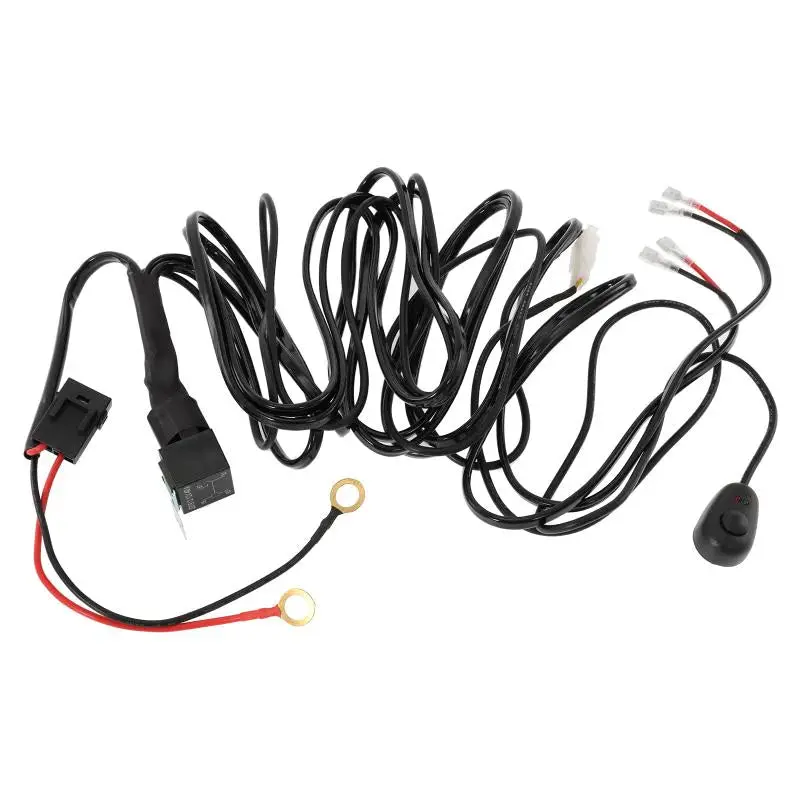 Led Light Bar Wiring Harness Kit (2 Leads 16Awg) With Fuse 12V 40A Relay "No Drill" On/Off Switch 1