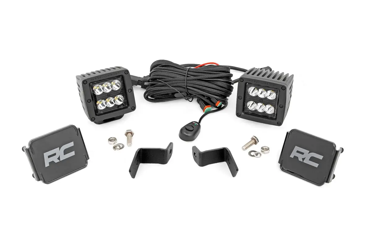 Led Light Ditch Mount 2Inch Black Pair Spot Ford F 150 15 23 F 150 Lightning 2022 1
