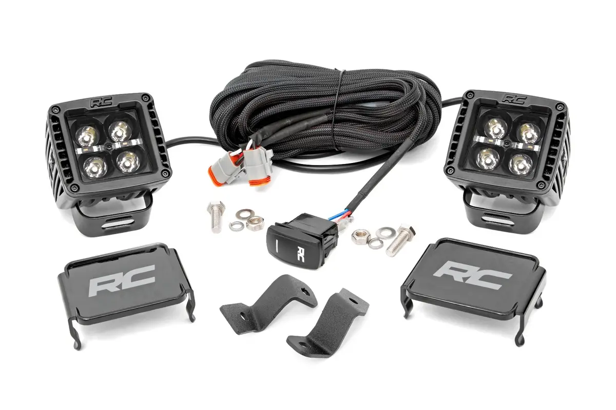 Led Light Pair Ditch Mnt 2Inch Black Drl Ford F 150 15 23 F 150 Lightning 2022 1