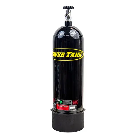 Co2 Tank 15 Lb W/Valve & Boot Gloss Black Power Tank 1