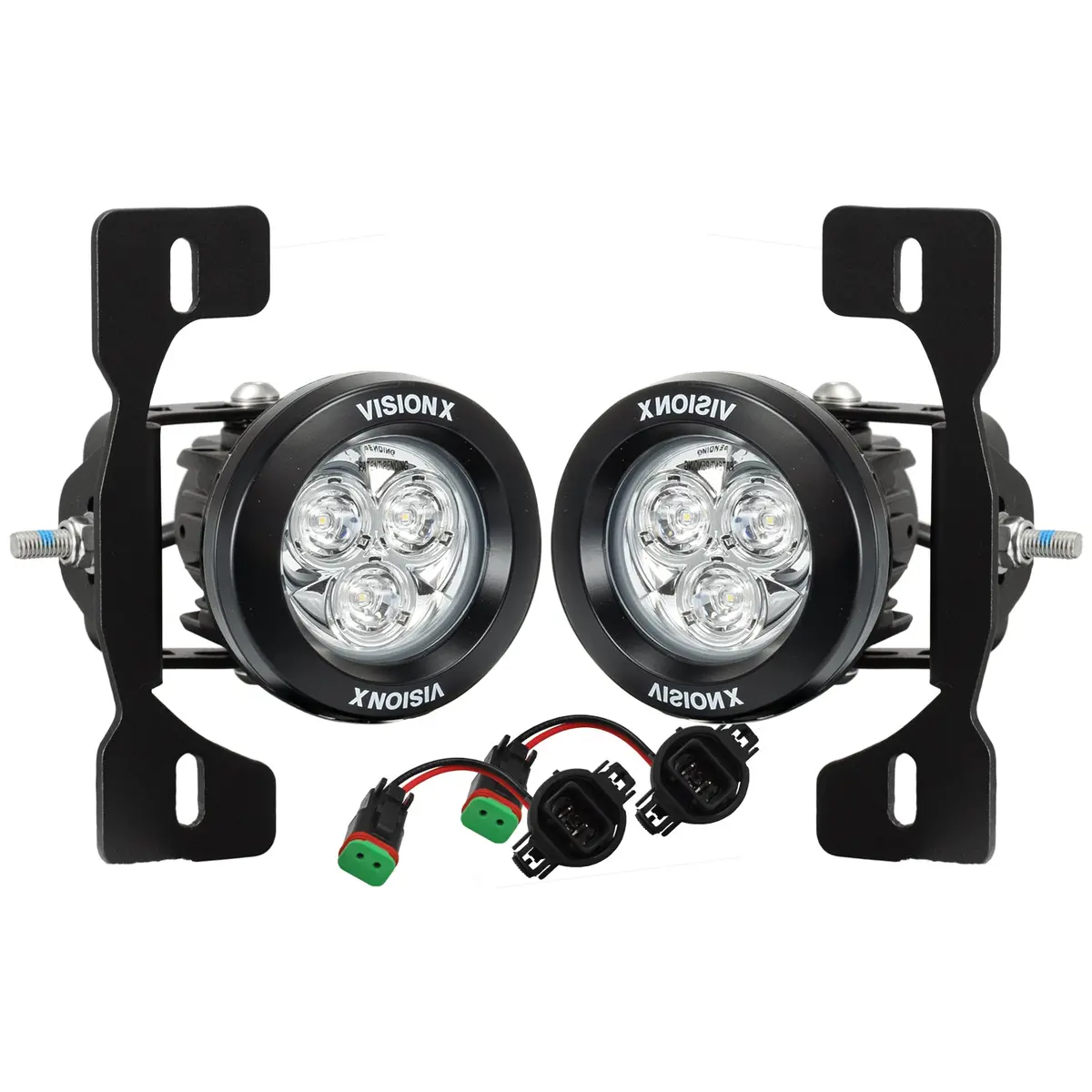 18+ Jeep Jl / '20+ Jeep Gladiator (Steel Bumper) Fog Light Kit With 3.7" Multi-Led Mini Cannons 1