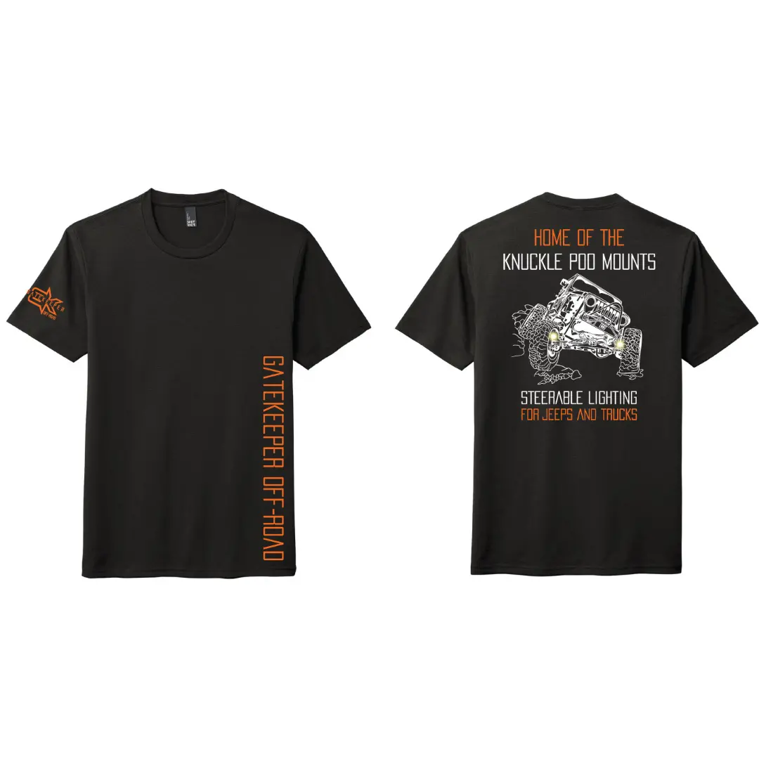 Gatekeeper Off-Road "Knuckle Pod Mounts" Jeep Logo Short Sleeve Shirt - Black 1