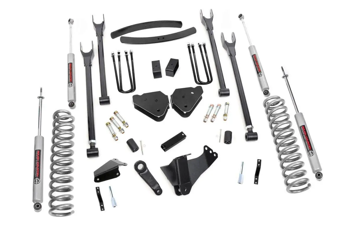 6 Inch Lift Kit Diesel 4 Link No Ovlds Ford Super Duty 05 07 1