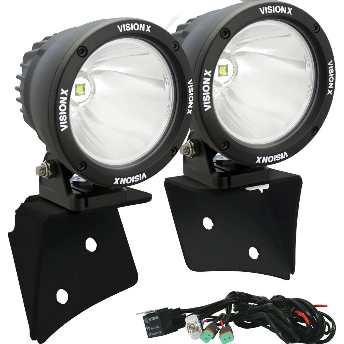 2007-2017 Jeep Jk A-Pillar Mount With 4.5" Cannon Set 1
