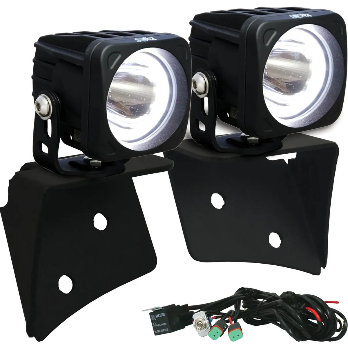 2007-2017 Jeep Jk A-Pillar Mount With Optimus Halo Set 1