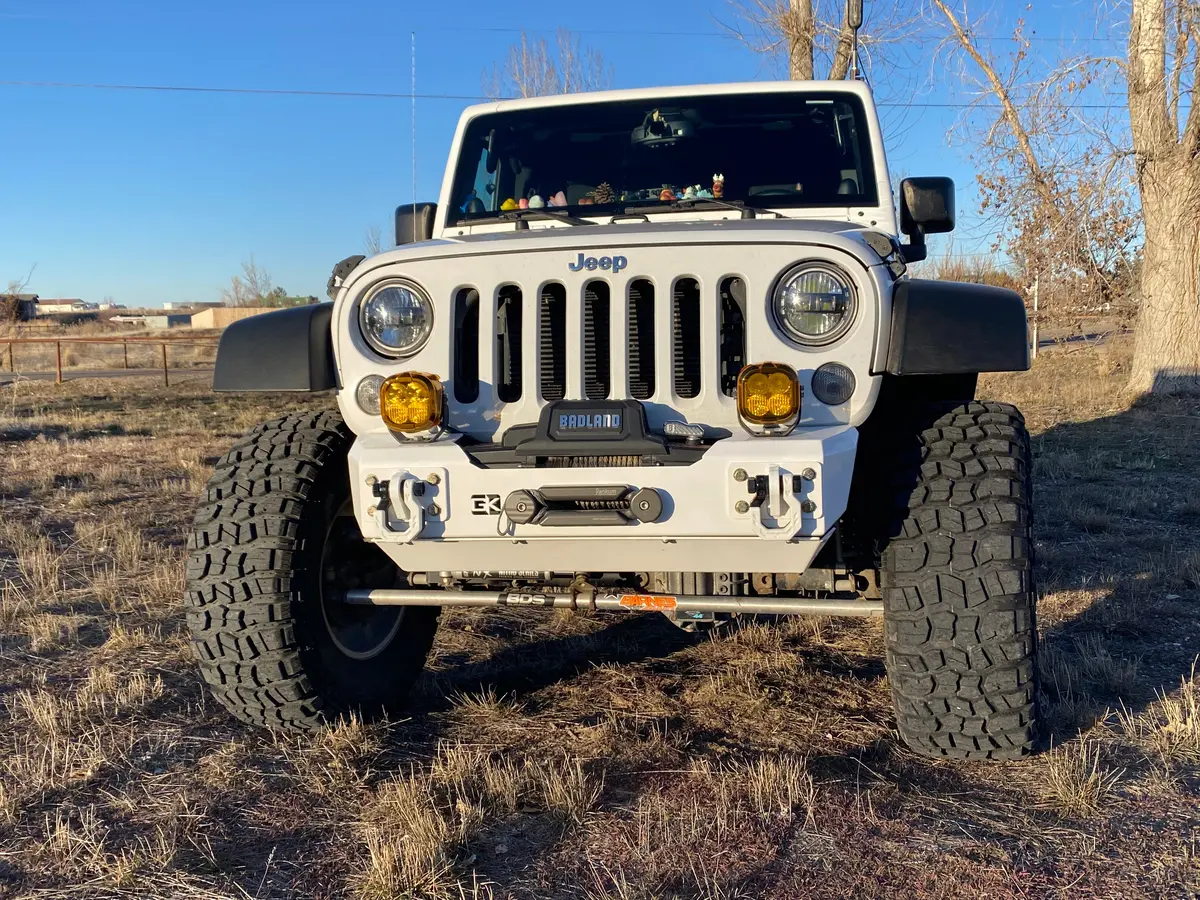 Gauntlet Series Front Stubby Bumper W/Bull Bar Tube For Jeep Jk Wrangler (2007-2018) 2