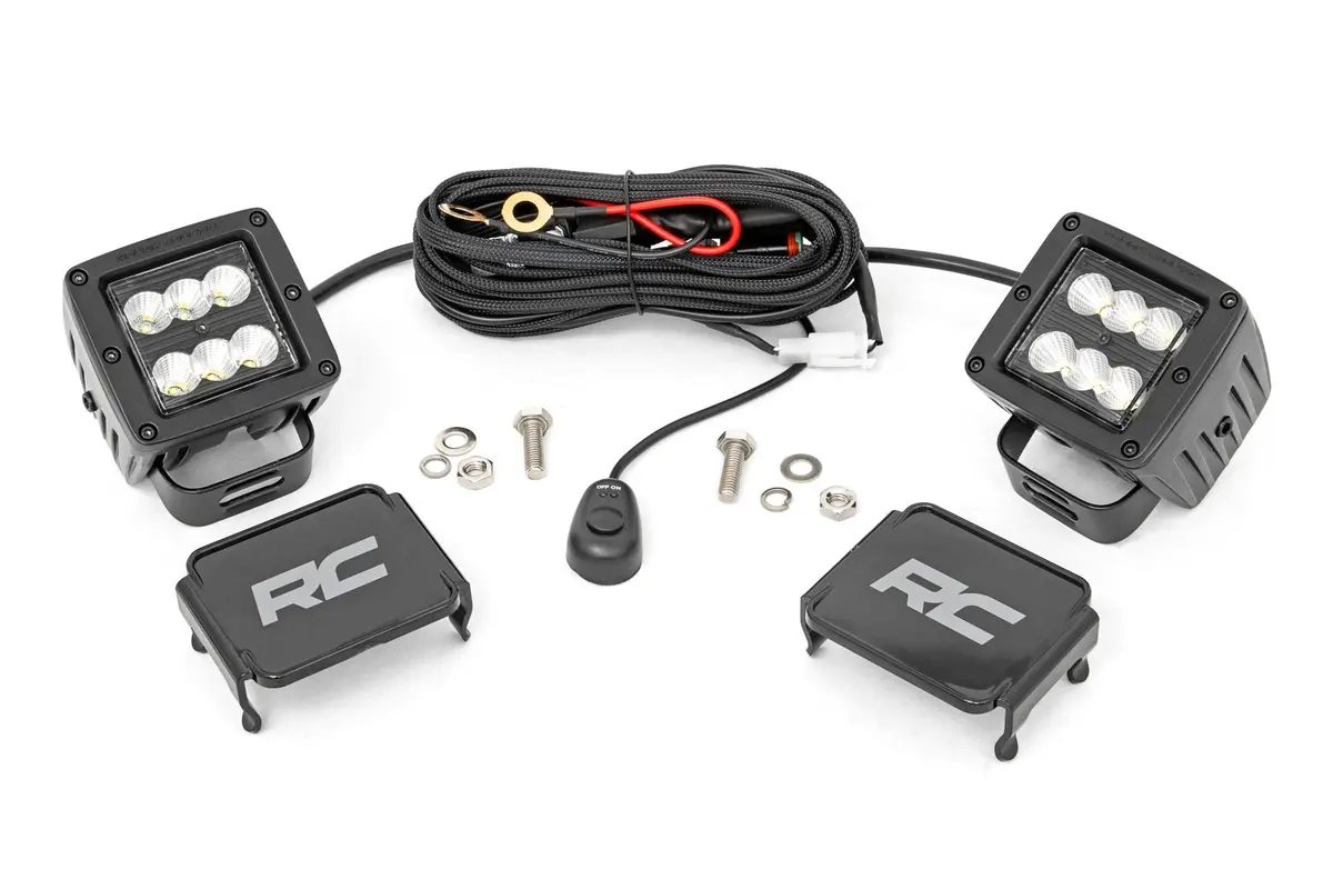 Black Series Led 2Inch Pair Flood 1