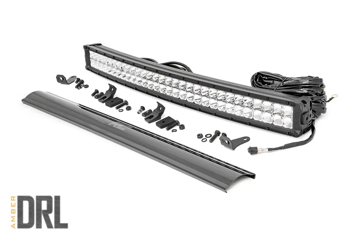 Chrome Series Led 30 Inch Light Curved Dual Row White Drl 1