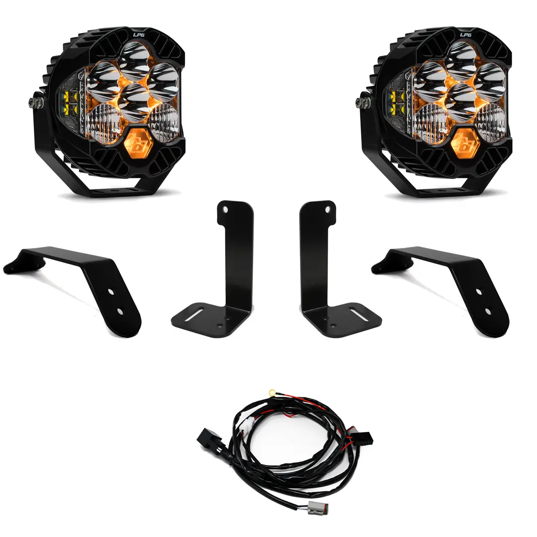 Jeep Jl/Jt Dual Lp6 Auxiliary Light Kit Baja Designs 1