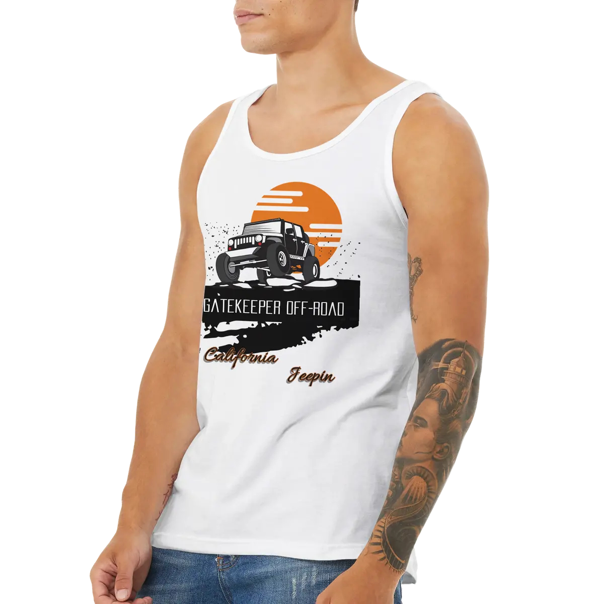 Gatekeeper Cali Jeepin Premium Unisex Tank Top 23