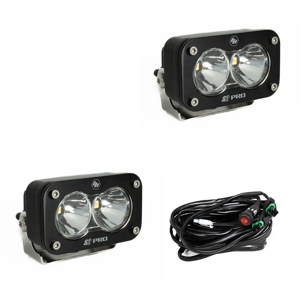 Baja Designs S2 Pro Black Led Auxiliary Light Pod Pair-Universal 1