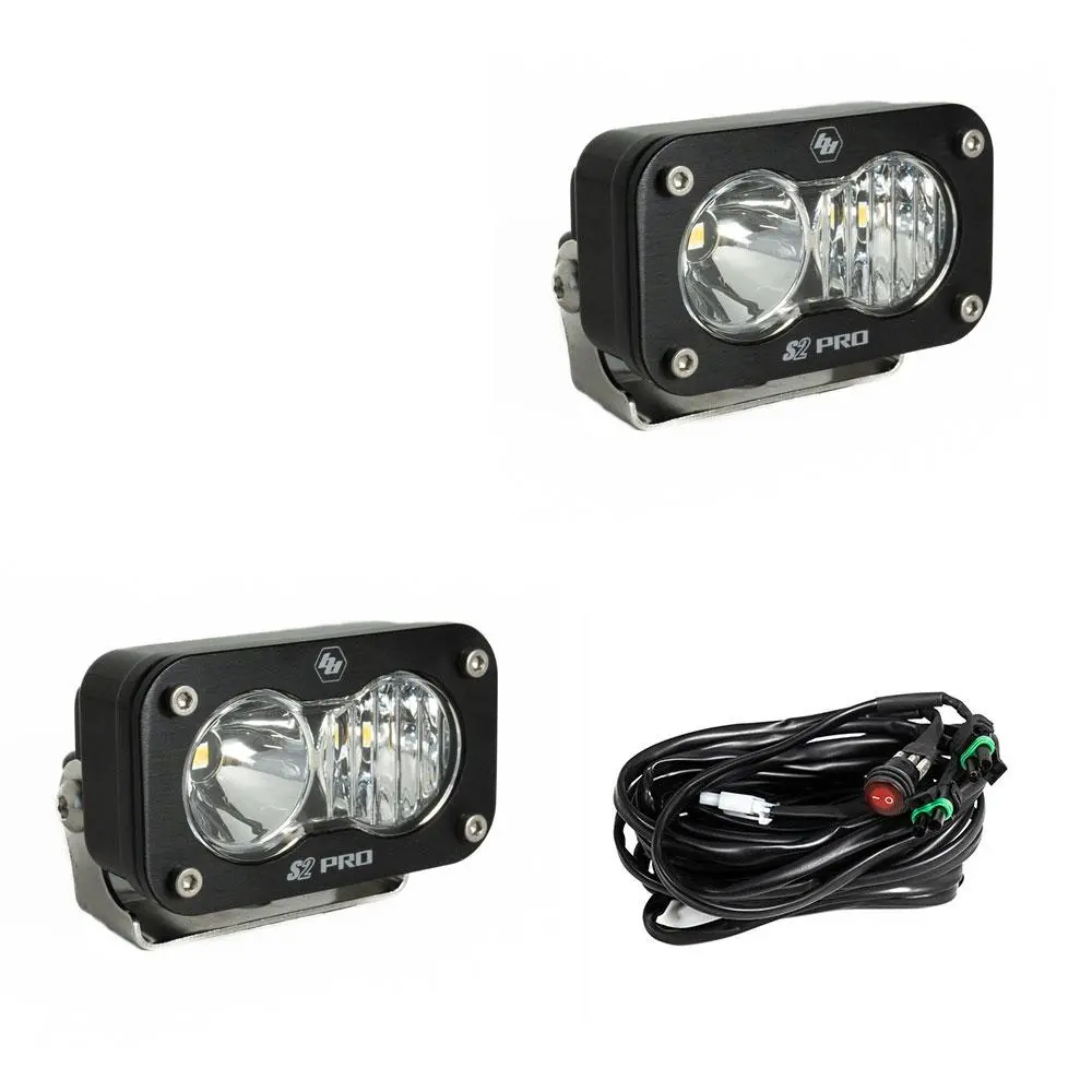Baja Designs S2 Pro Black Led Auxiliary Light Pod Pair-Universal 3