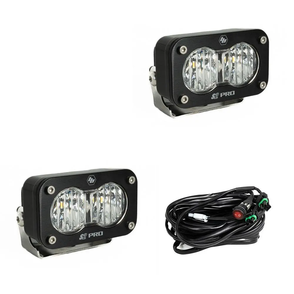 Baja Designs S2 Pro Black Led Auxiliary Light Pod Pair-Universal 5