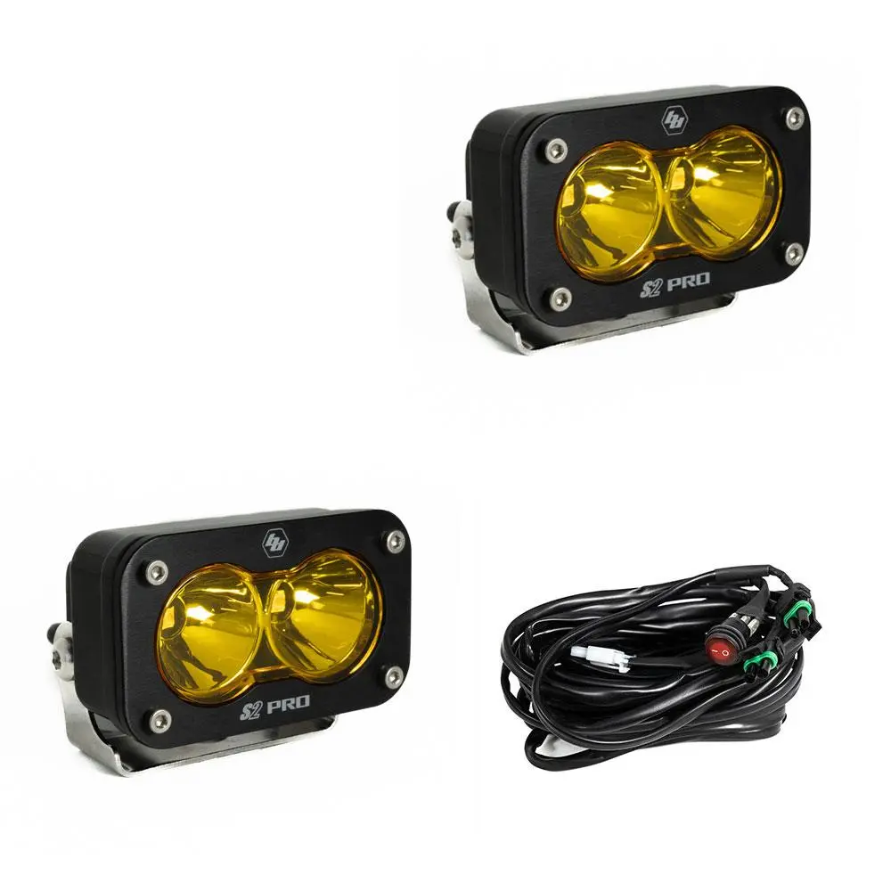 Baja Designs S2 Pro Black Led Auxiliary Light Pod Pair-Universal 5