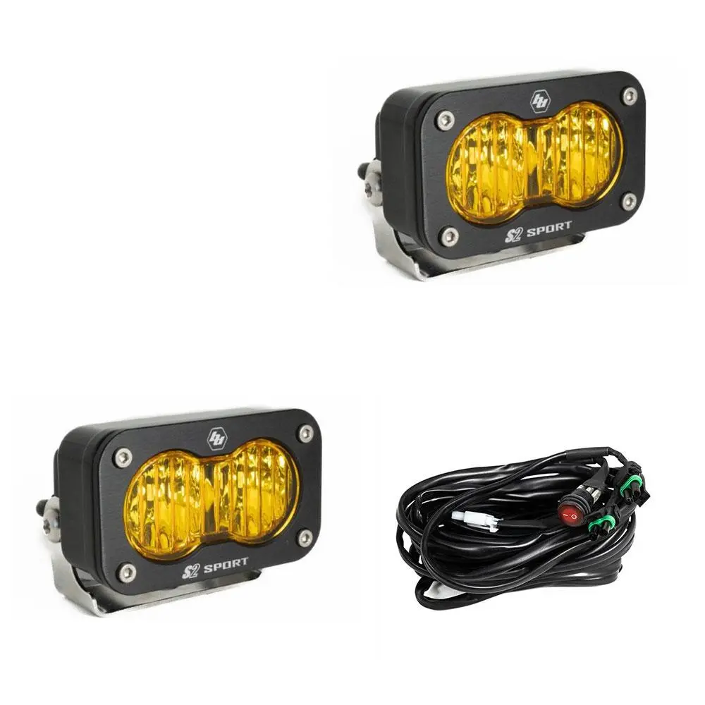 Baja Design S2 Sport Black Led Auxiliary Light Pod Pair - Universal (Choose Color/Pattern) 8