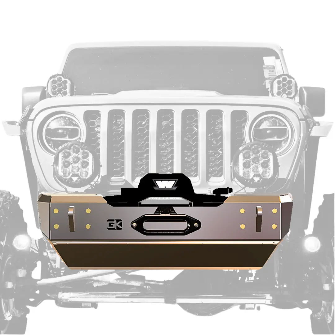 Gauntlet Front Bumper W/Winch Plate For Jeep Jl/Jt  (2018-2024) 1