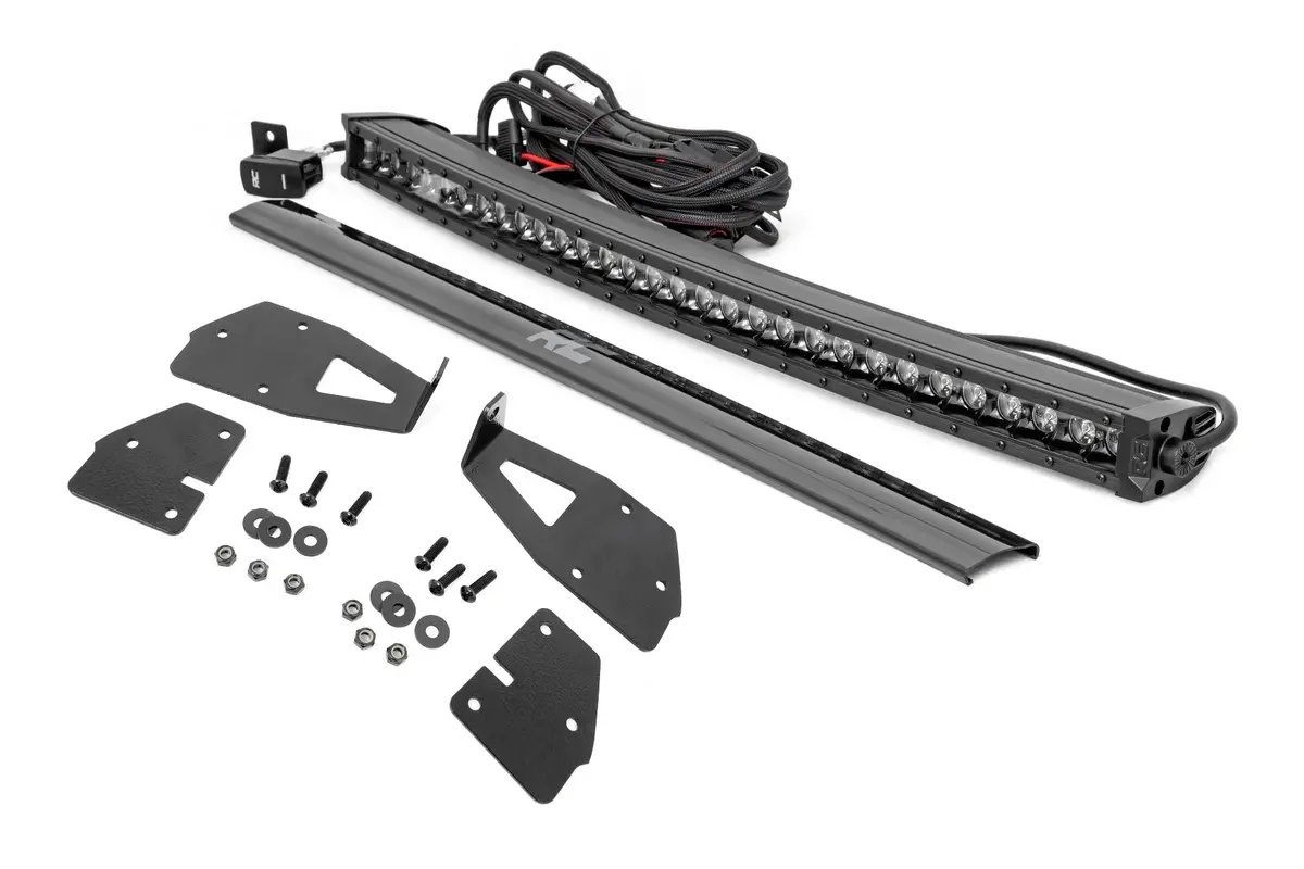 Led Light Grille Mount 30Inch Black Single Row White Drl Ford Raptor 17 20 1
