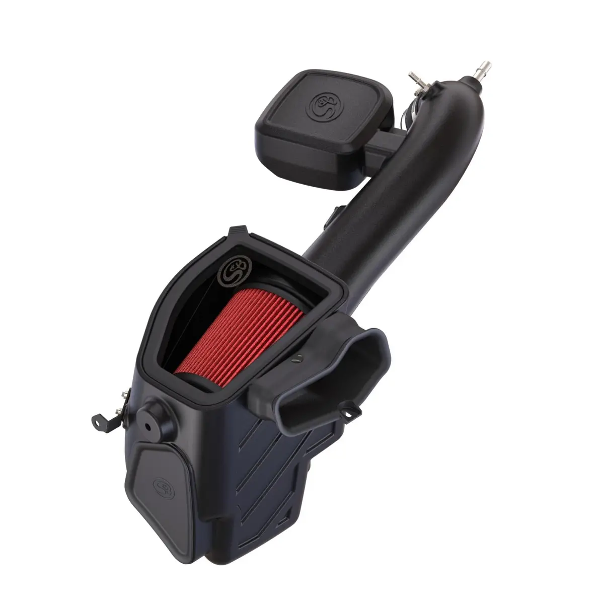Cold Air Intake For 20-22 Ford F250 F350 7.3L Powerstroke Cotton Cleanable Red 1