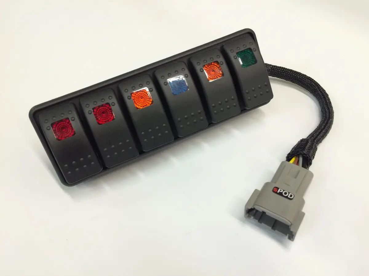 Universal Modular 6 Switch Panel W/ 90 Degree Source Bracket And 84 Inch Battery Cables 1