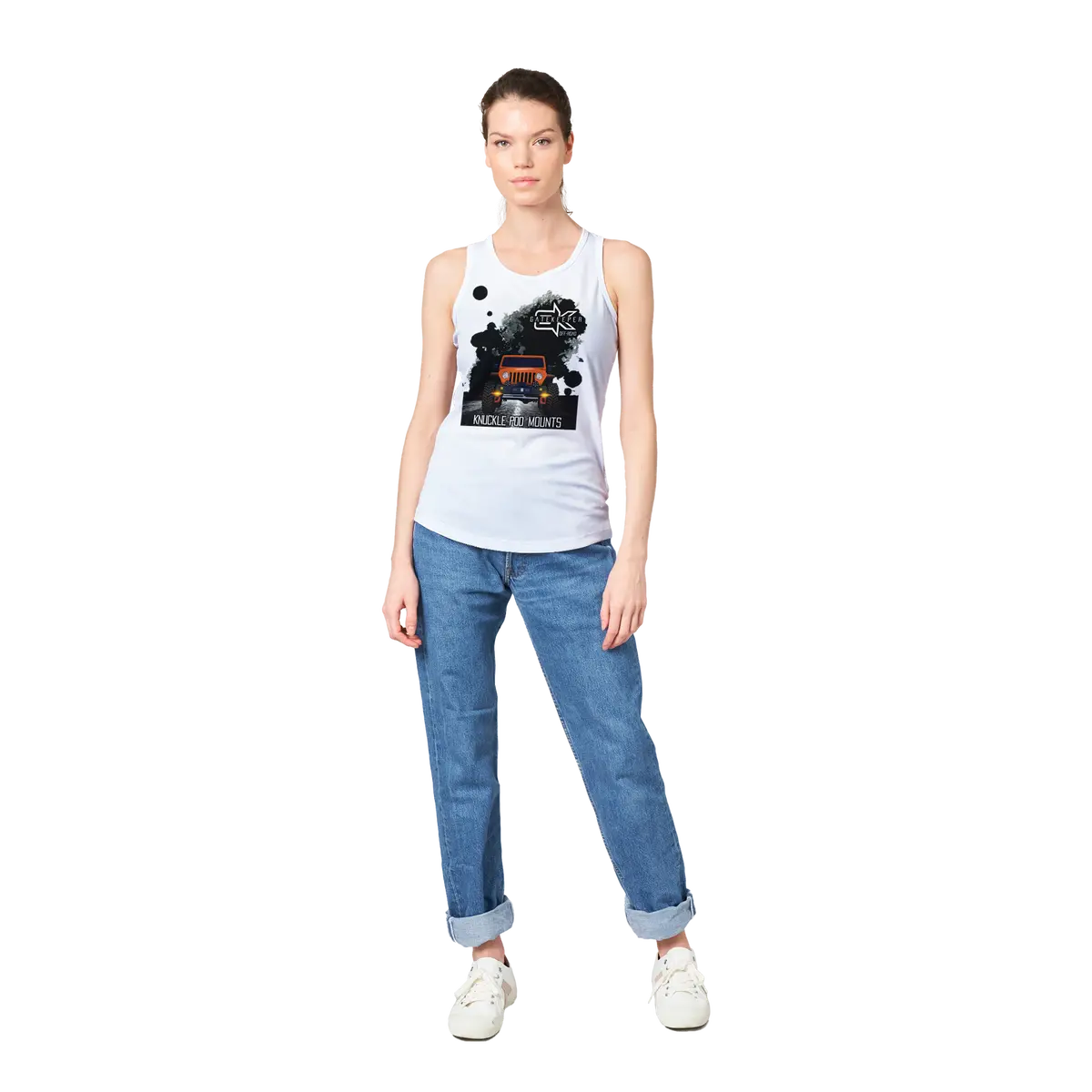 Womens Performance Graphic Tank Top "Knuckle Pod Mounts" 3