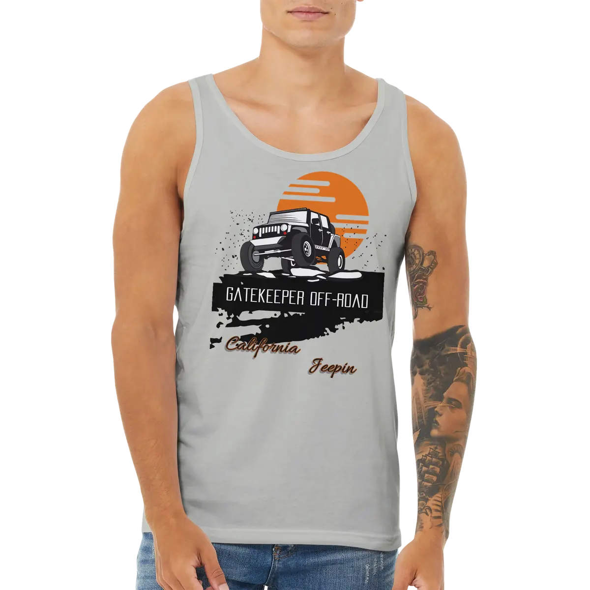 Gatekeeper Cali Jeepin Premium Unisex Tank Top 7