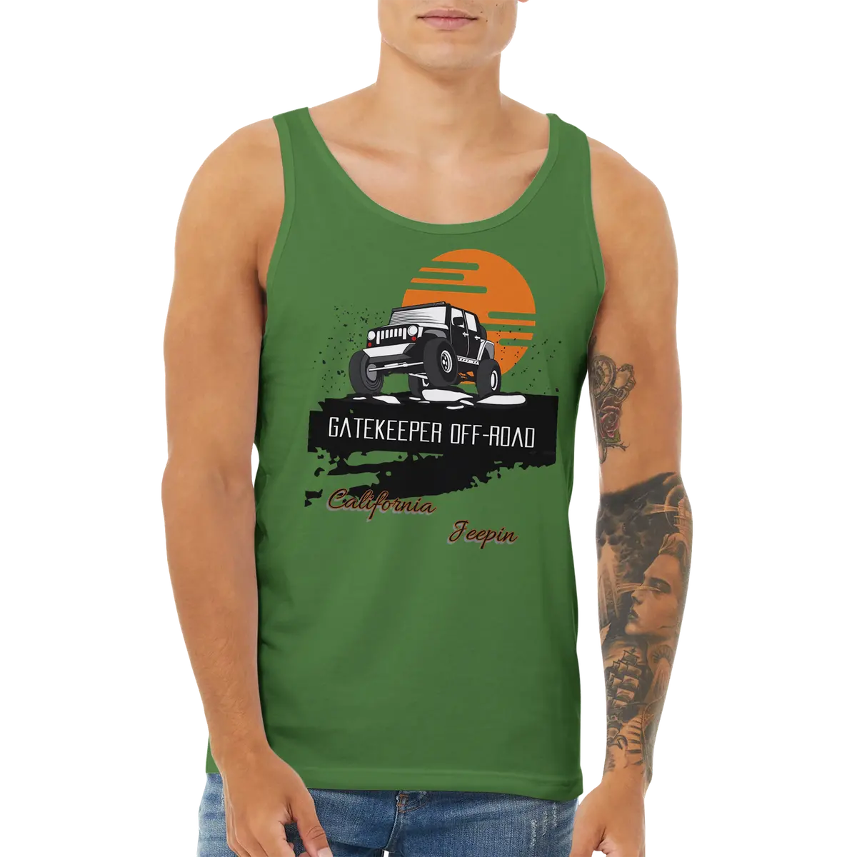 Gatekeeper Cali Jeepin Premium Unisex Tank Top 22