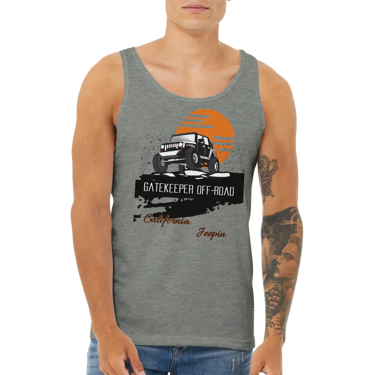 Gatekeeper Cali Jeepin Premium Unisex Tank Top 17