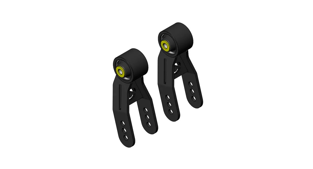 Jeep Cherokee Adjustable Rear Shackles 1984-2001 Xj Clayton Off Road 1
