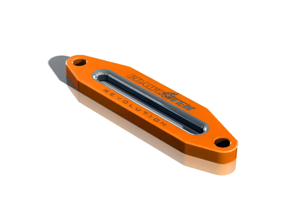 Crawltek Revolution Aluminum Hawse Fairlead - Orange 1