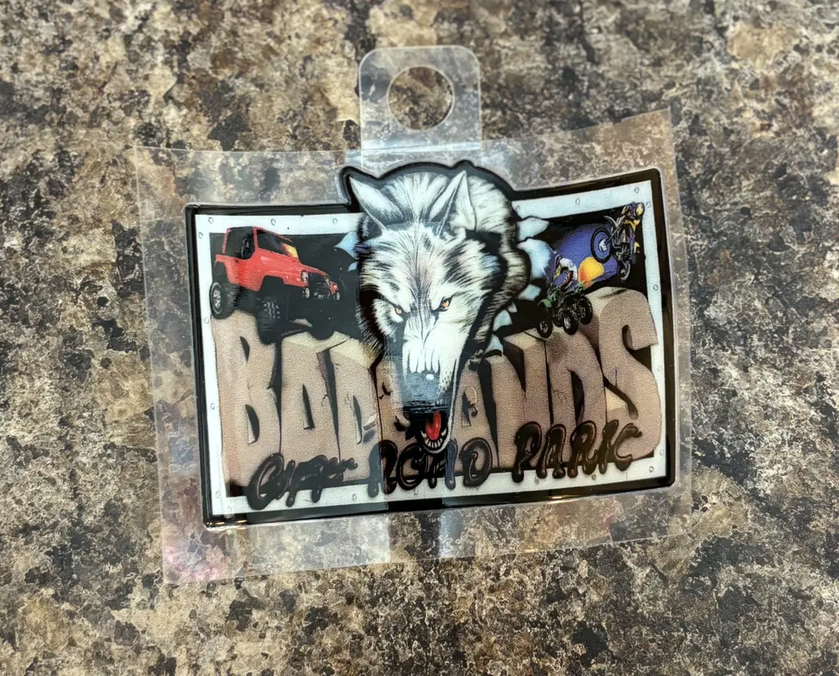Badlands Wolf 3D Sticker 1