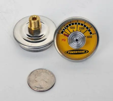Spiral Gauge 3000 Psi 1/8 Inch Npt Back Stem Power Tank 1