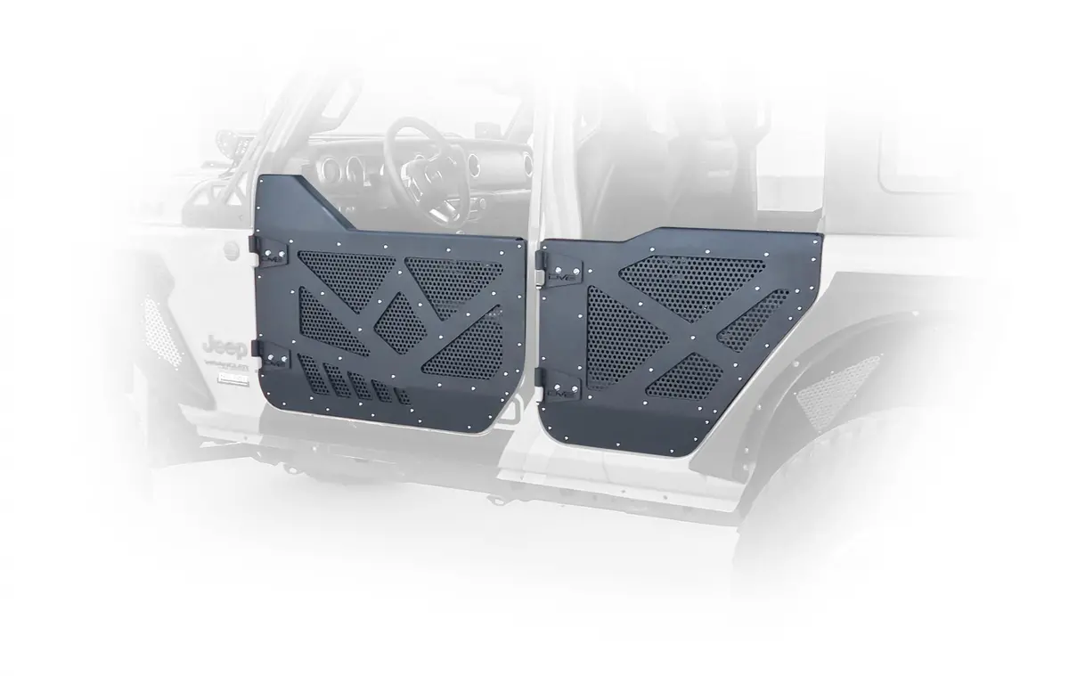 Jeep Jl/Jt Half Doors Aluminum W/Perforated Aluminum Screens (Rear) 18-Present Wrangler Jl 4 Door 1