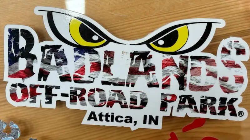 Badlands American Flag Original Eyes Sticker 1