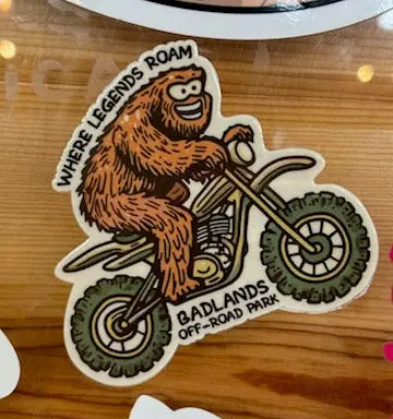 Badlands Sasquatch 3D Sticker 1