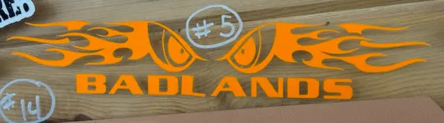 Badlands Flaming Eyes Decal 1
