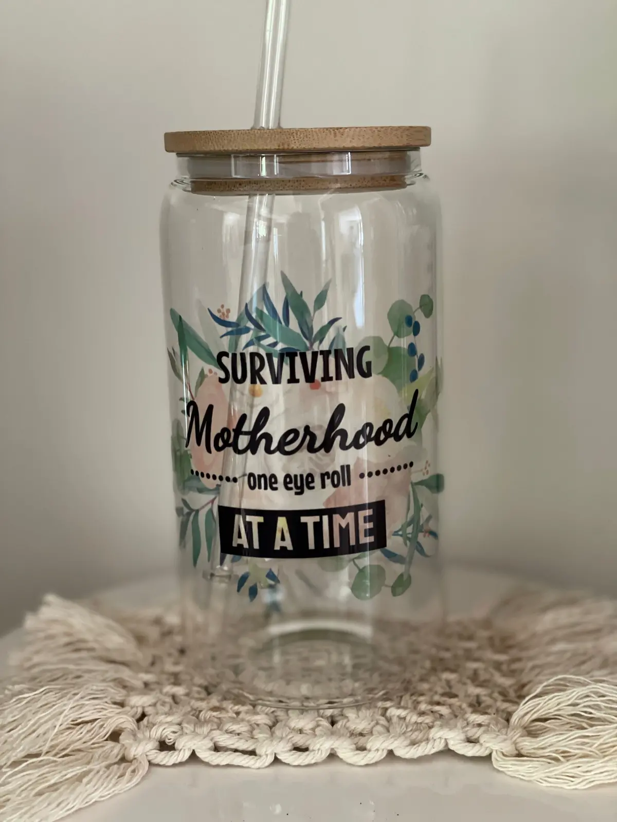 Surviving Motherhood | Eye Roll | They Get It From Their Mama | Parenting | Beer Can Glass 1