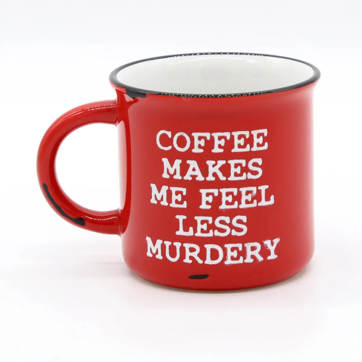 Coffee Makes Me Feel Less Murdery | Campfire Mug | True Crime And Coffee | Coffee Bar | Crime 1