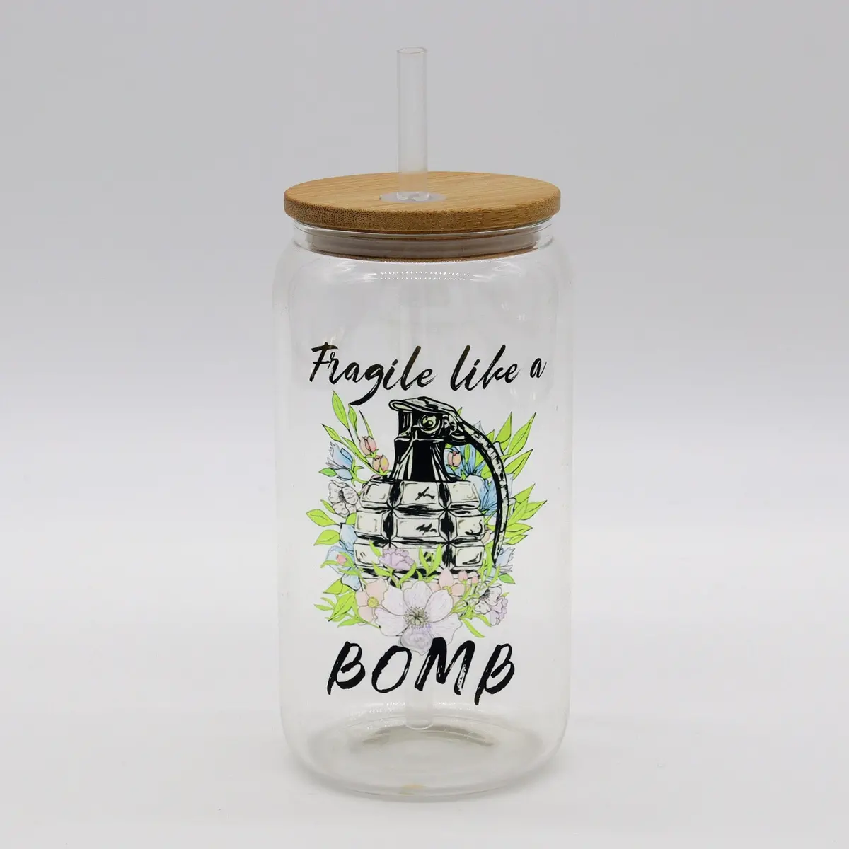 Fragile Like A Bomb | Not Like A Flower | Beer Can Glass 1