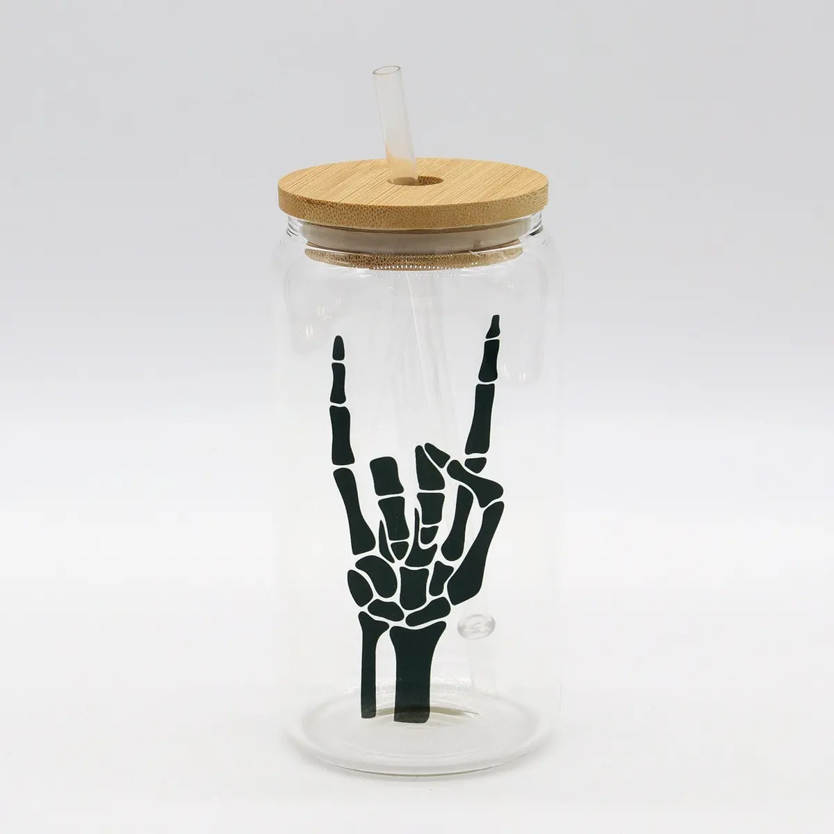 Skeleton Hand | What's Up  | Boho | Beer Can Glass 1