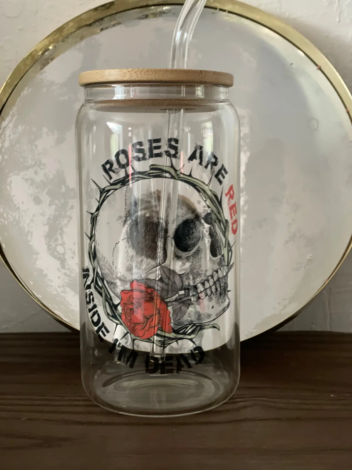 Roses Are Red | I'm Dead | Beverage | Glass Cup | Valentines 2