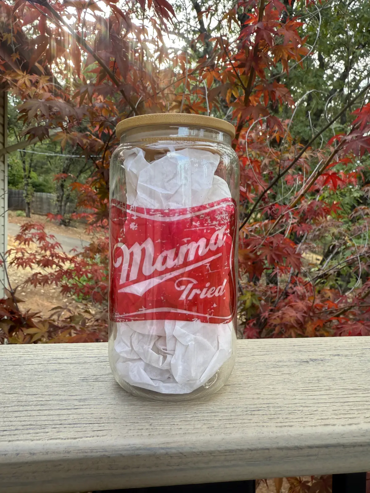 Mama Is Tired | Tired As A Mother | Glass Cup | Instock 1