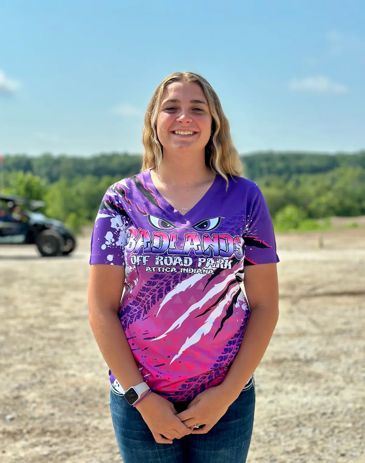 Badlands Women's Pink All-Over Splatter T-Shirt 1