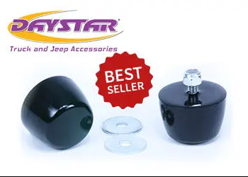 87-06 Jeep Wrangler Yj Hood Bumpers Polyurethane Black Pair Daystar 1