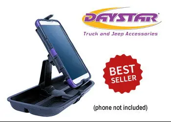 11-17 Upper Dash Panel W/ Large I Phone And I Phone Plus Mini Pad Mount Black Daystar 1